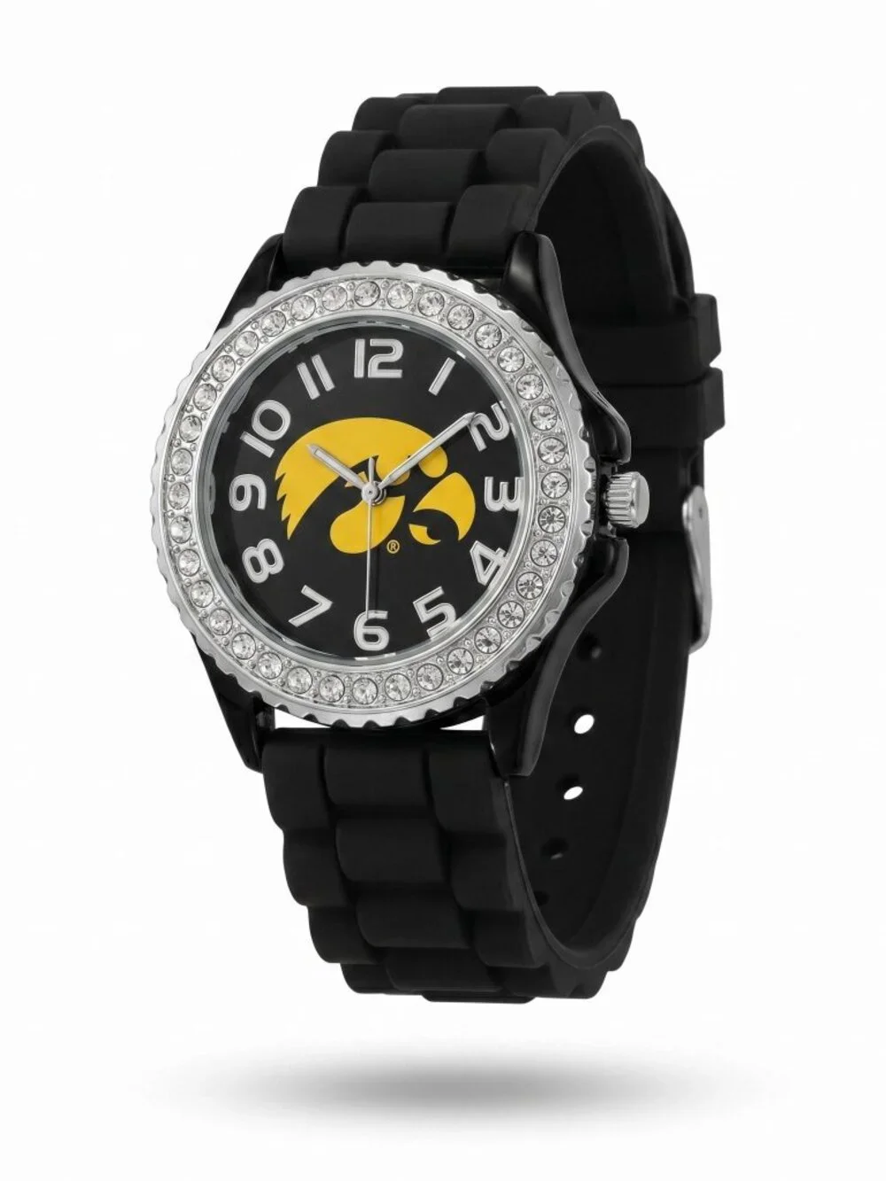 Iowa Hawkeyes Women's Crystal Bezel Steel Watch
